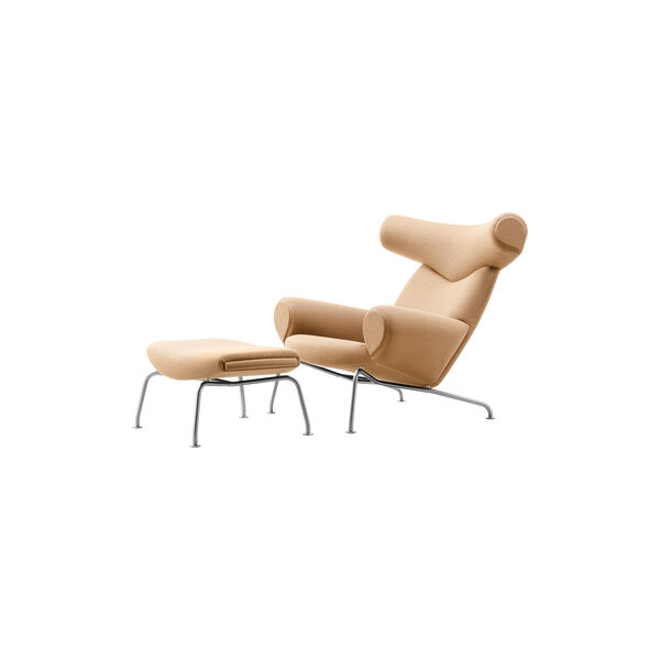 Wegner Ox Chair | Natural | Lounge Chair + Ottoman, Fredericia Furniture