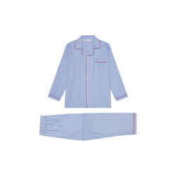 Rome Pyjamas, light blue strips/red piping, Ambassador 1867