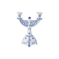 Blue Fluted Full Lace Candelabra, Royal Copenhagen