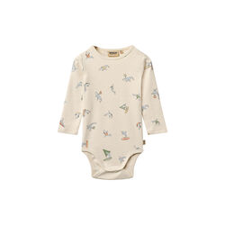 Body L/S Freddie, whale friends, Wheat