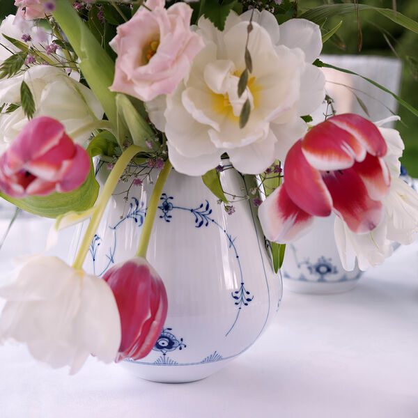 Musselmalet Gerippt Vase 15 cm, Royal Copenhagen