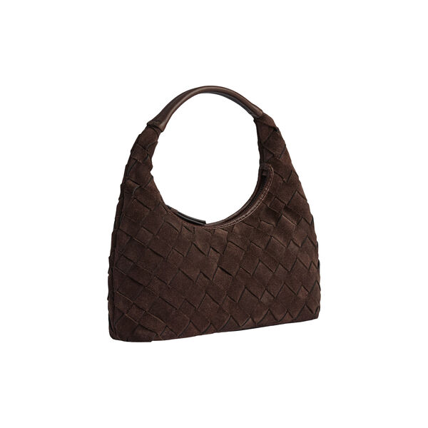 HaymaMBG Handtasche Sue. Flechtoptik, dark brown, Markberg