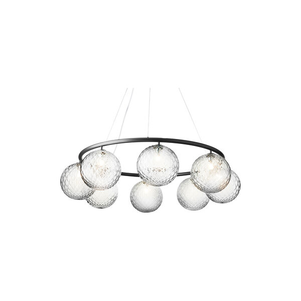 Miira 8 Circular Pendant, rock grey/optic clear, Nuura