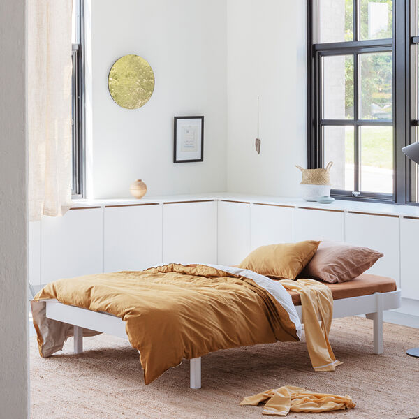 Wood Lounger Bed 120 cm, white, Oliver Furniture