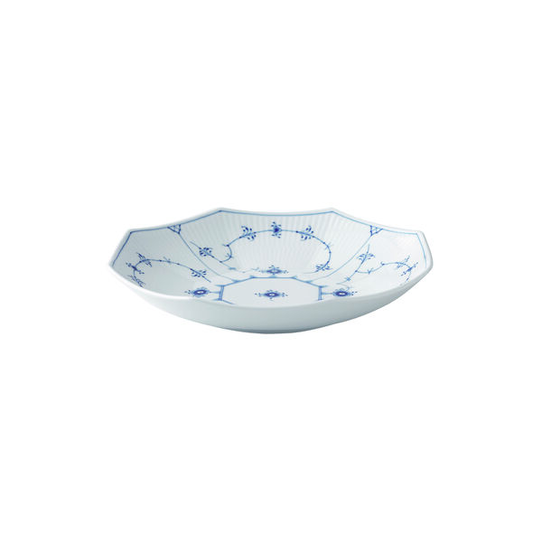 Musselmalet Gerippt Schale 25 cm, Royal Copenhagen