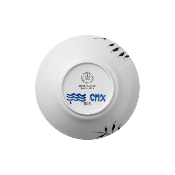 Mega Schwarz Gerippt tiefer Teller, 24 cm, Royal Copenhagen