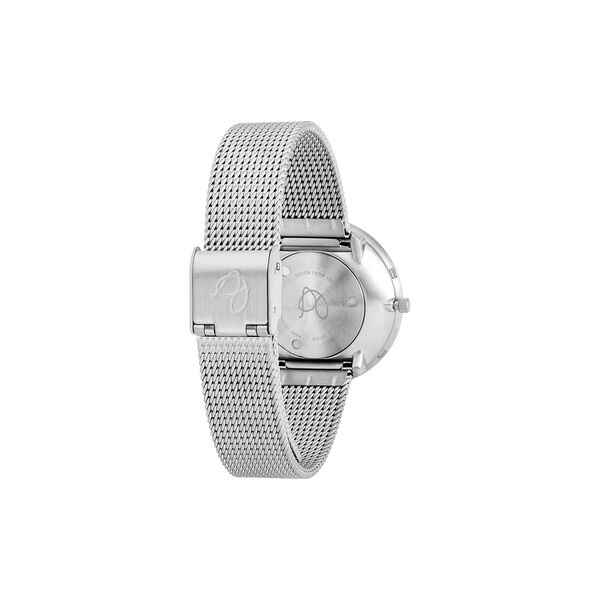 Bankers Wrist Watch, white/steel/matt steel, Arne Jacobsen Watches