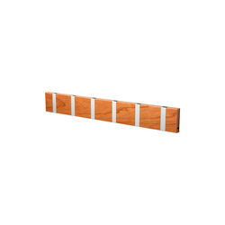 KNAX Horizontal 6 Coat Rack, cherry/grey, LoCa