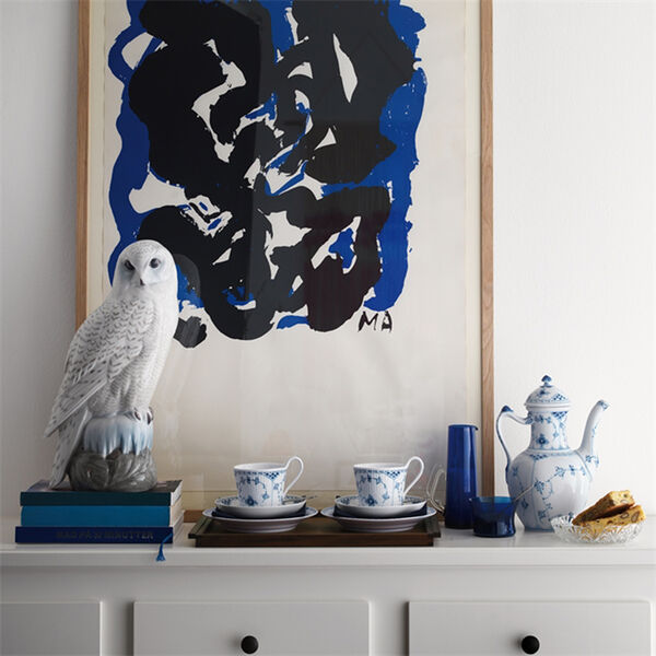 Musselmalet Halbspitze Kaffeekanne mit Deckel, Royal Copenhagen