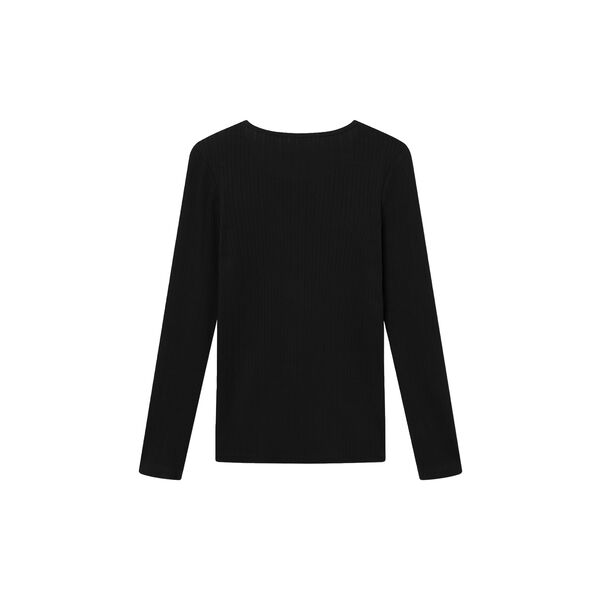 Gertrud Pointelle Blouse, black, Studio Feder