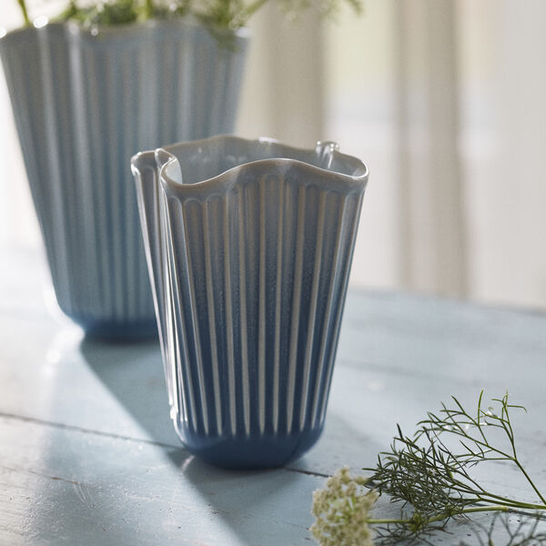 Hammersh&oslash;i Unfold Vase, blau, K&auml;hler