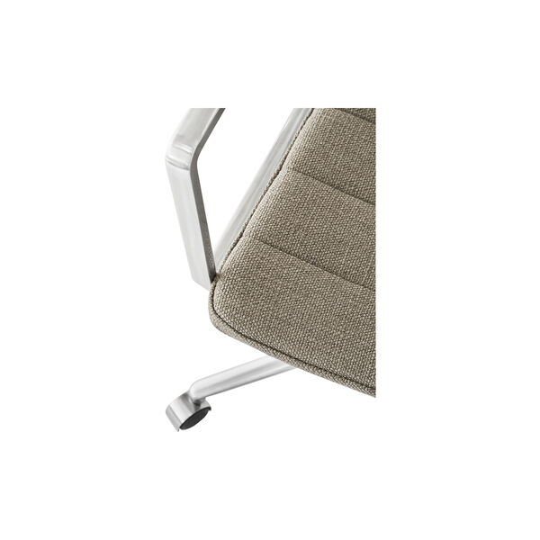 VIPP452 Drehstuhl mit Lenkrollen, dunkler Sand/poliertes Aluminium VIPP452 Drehstuhl mit Lenkrollen, dunkler Sand/poliertes Aluminium, Vipp