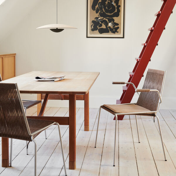 Noel Armrest Chair, black/black linen, Thorup Copenhagen