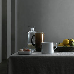 Weiß Gerippt Platte, 36 cm, Royal Copenhagen