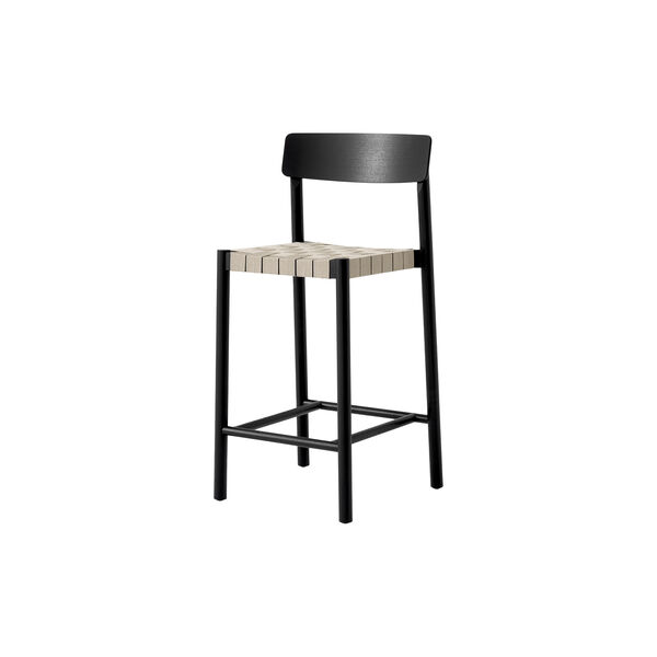 Betty TK12 Counter Chair, black lacquered ash/natural, &Tradition