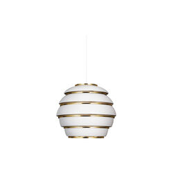 Pendant Light A331 “Beehive“, white/brass-plated, Artek