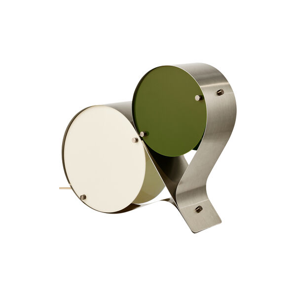 Coppia Tischlampe, elfenbein/oliv, GUBI