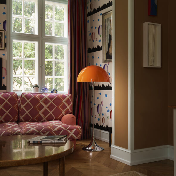 Panthella | Original | Opal Orange | Floor Lamp, Louis Poulsen