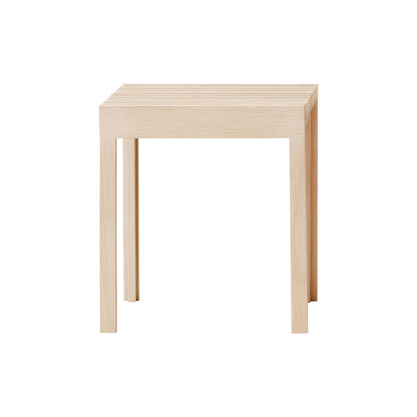 Lightweight Stool, white oiled oak, Form & Refine