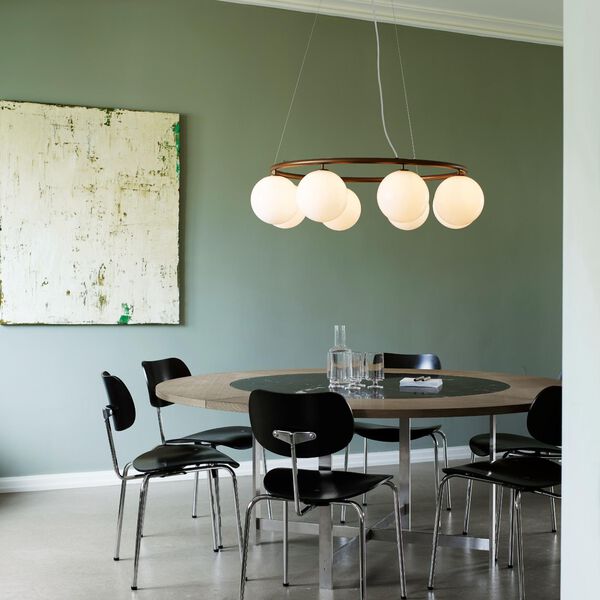 Miira 8 Circular Pendant,  dark bronze/opal, Nuura