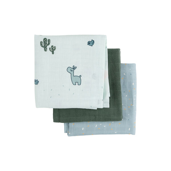Lalee 3er-Pack Stoffbeutelset, blau, Done by Deer