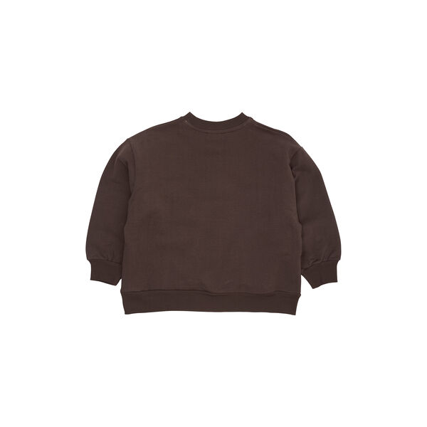 Klassisches Sweatshirt mit Logo-Stickerei, brown melange, Copenhagen Colors Organics