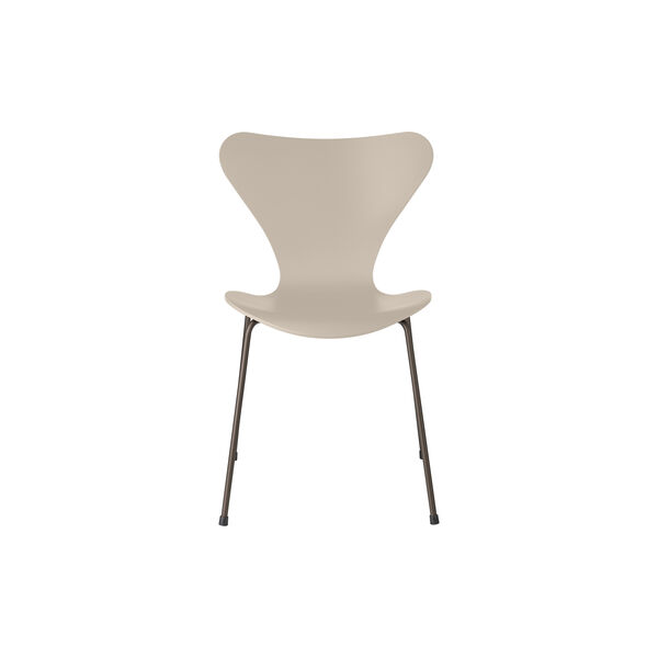 Serie 7&trade; 3107 volllackierter Stuhl, light beige/brown bronze, Fritz Hansen