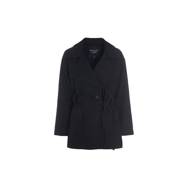 Bouclino Jacke mit G&uuml;rtel, black, BITTE KAI RAND