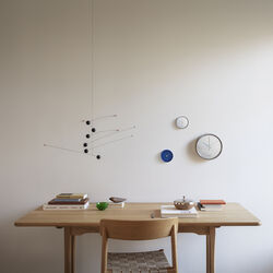 Koppel Wanduhr, polierter Stahl, Georg Jensen