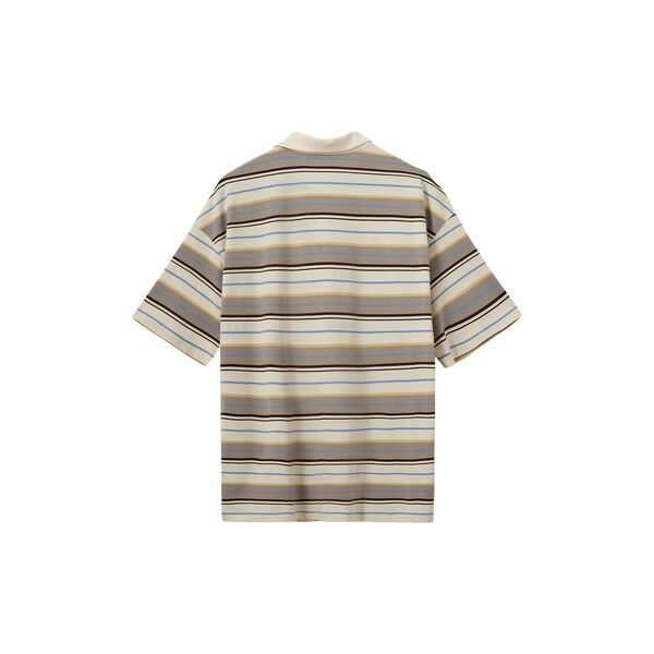 PilSW gestreiftes Oversize-Poloshirt, off white striped, Sofie Schnoor