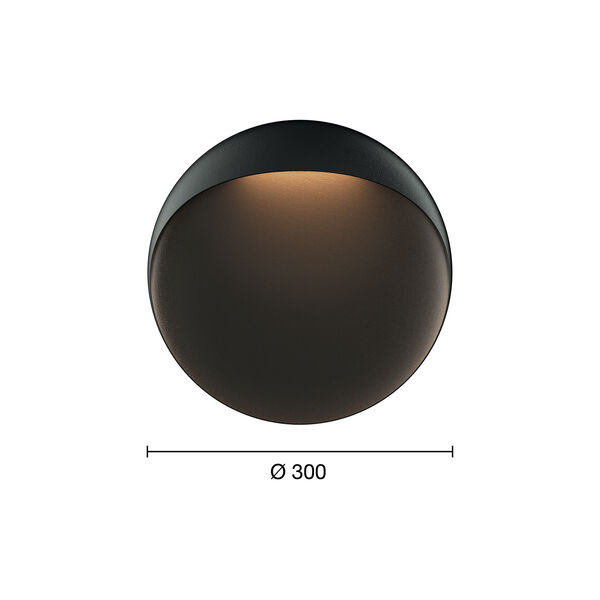 Flindt Wall Lamp Ø 30, black texture, Louis Poulsen