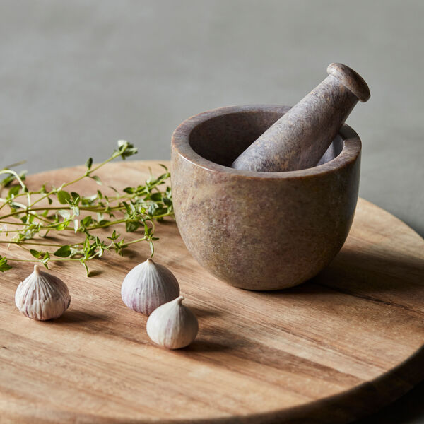 HDArb Mortar with pestle, brown, House Doctor