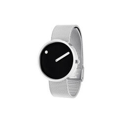 PICTO Wrist Watch, black/steel/matt steel, Picto