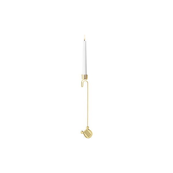 2026 Christmas Candleholder Harp, gold, Georg Jensen