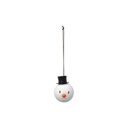 Snowman Ornament 2 pcs, white, Hoptimist