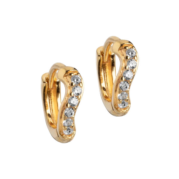 Funkelnde Kurve kleine Creolen, ENAMEL Copenhagen