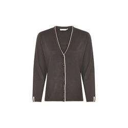 Basic Viscose Knit with Edge, brown, Micha