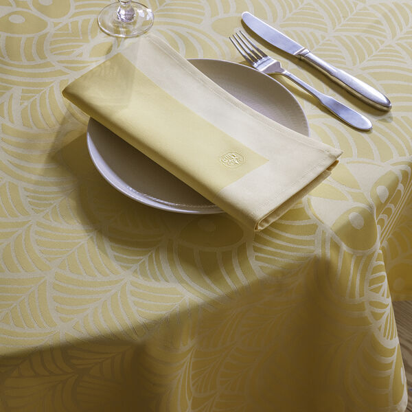 EASTER damask tablecloth, yellow, Georg Jensen Damask