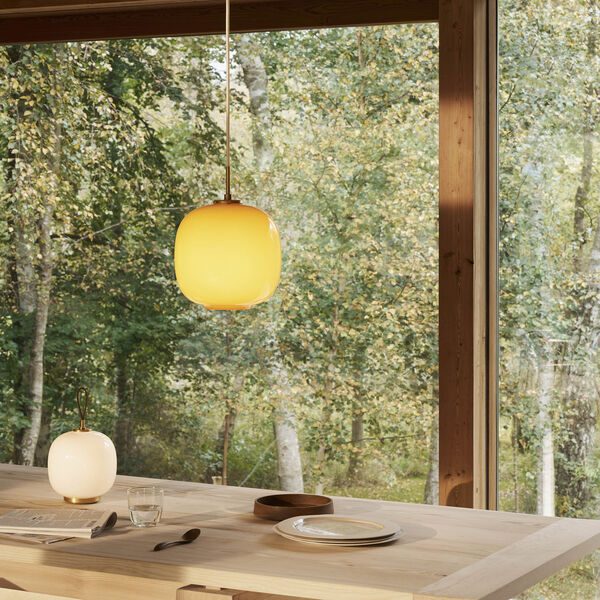VL45 Radiohus Pendant, pale yellow, Louis Poulsen