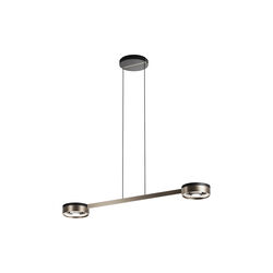 BLADE S2 SLIM Pendant, matt black/satin gold, LIGHT-POINT