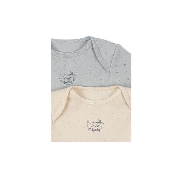 Perla 2 Pack SS Body, buttercream/pearl blue, Konges Sl&oslash;jd