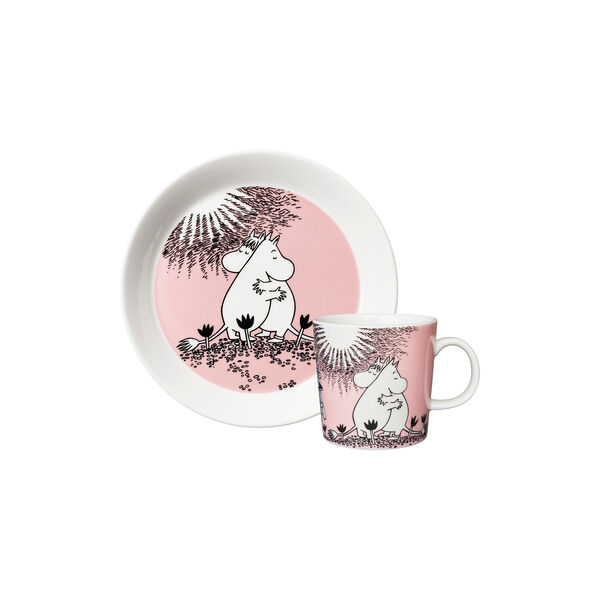 Mumin Teller- und Becher-Set Liebe, Moomin Arabia