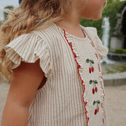 Ellie Rüschen-Top, tea stripe, Konges Sløjd