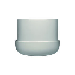 Nappula Flowerpot with Saucer small, pale grey, Iittala