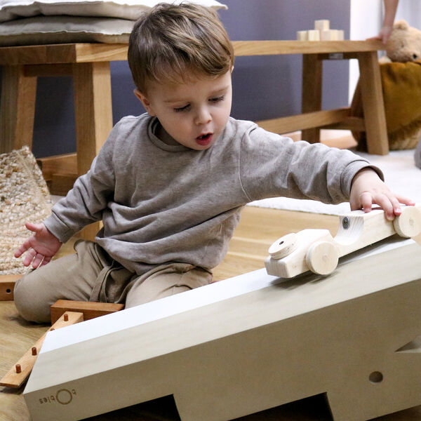 Krokodil M, sand grey, bObles