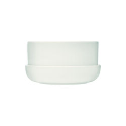 Nappula Flowerpot with Saucer big, white, Iittala