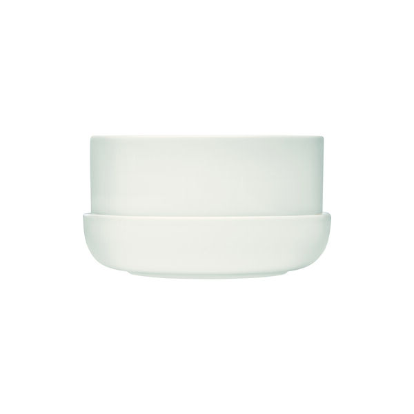 Nappula Flowerpot with Saucer big, white, Iittala