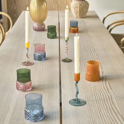 Styles Teelichthalter, blau/rosa, Villa Collection