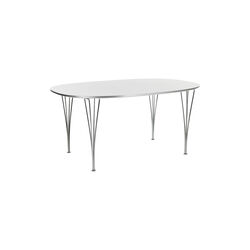 FH B613 Superellipse™ Esstisch, white, Fritz Hansen