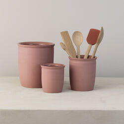 Knabstrup Pickle jar 1 L, dark rose, Knabstrup Keramik